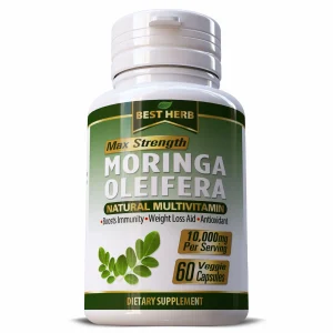 Moringa Oleifera Natural Multi-Vitamin 10:1 Leaf Extract Immune System Capsules
