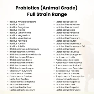 Pets Probiotics (Animal Grade) – Full Strain Range