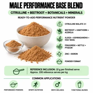 MALE PERFORMANCE FUNCTIONAL INCLUSION SYSTEM – CITRULLINE + BEETROOT + BOTANICALS + MINERALS