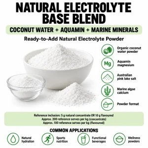 NATURAL ELECTROLYTE BASE BLEND – COCONUT WATER + AQUAMIN + MARINE MINERALS