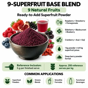 9-SUPERFRUIT BASE BLEND – CONCENTRATED FRUIT JUICE & PUREE POWDER